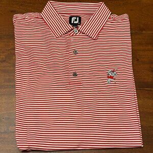 Red Stripe FootJoy Swinging Elephant Club Polo – Alabama Golf Booster Exclusive
